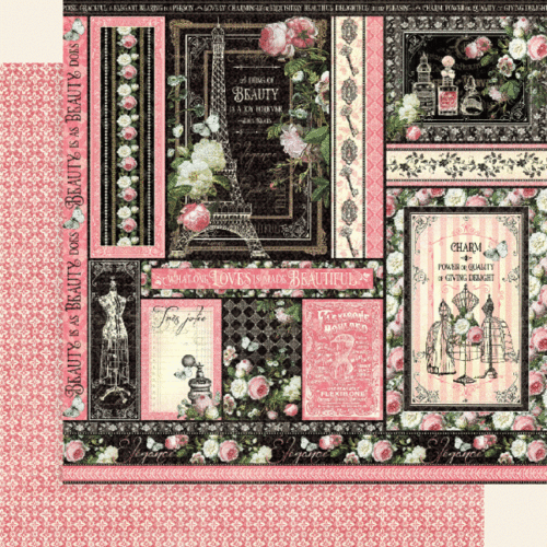GRAFIK 45 "ELEGANZ" 12X12 PAPIERPACKUNG ROMANTIK PARIS NICHT MEHR PRODUZIERT SCRAPJACK'S PLACE - Bild 7 von 10