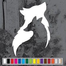 WOLF Silhouette cut vinyl decal #3 Howling Wolf Car Truck Window Sticker