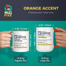 Prescription Coffee Mug - Personalized RX Style Cup, Funny RX Custom Name Gift
