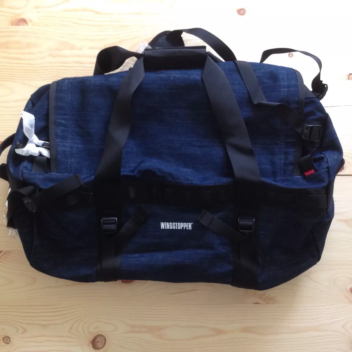 SUPREME x THE NORTH FACE DENIM BASECAMP DUFFLE BAG BLUE BOX LOGO CORDURA MAP TNF