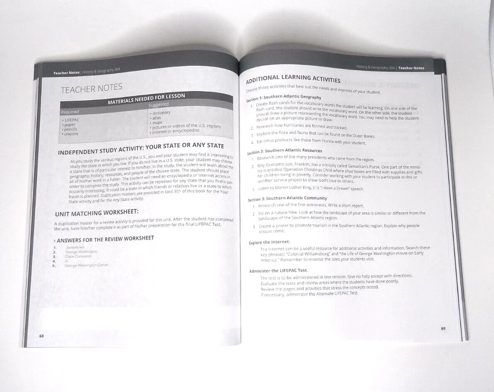 Lifepac History & Geography, 3rd Grade Teacher's Guide, Alpha Omega Publications - Image 3 of 3