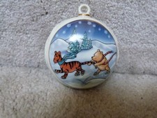 Lenox Classic Pooh Porcelain Ornament Winnie the Pooh and Tigger in the Snow 3"