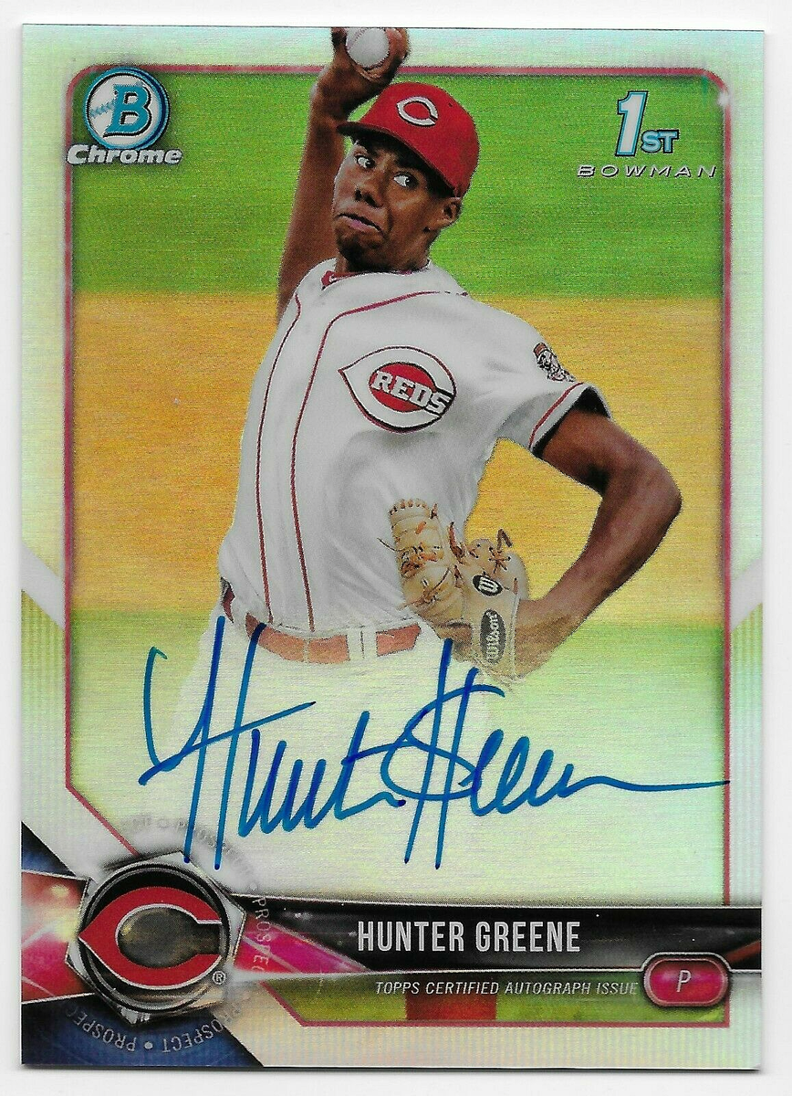 2018 Bowman Chrome HUNTER GREENE Prospect 1st Bowman REFRACTOR 