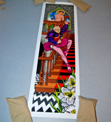 Strangelove Skateboards VICAR IN A TUTU screen print poster Sean Cliver SIGNED