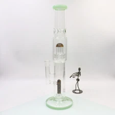 High Quality Handmade Straight Tube Water Pipe 16 Inch Clear Glass Bong