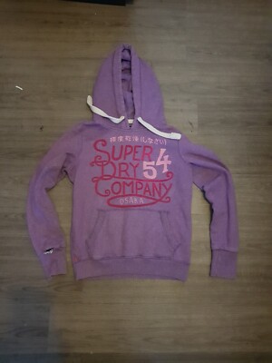 Women's Superdry Purple Hoodie Size Medium UK