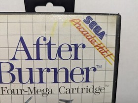 After Burner (Sega Master System, 1988) W/ Manual Authentic Tested Working