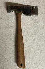 VTG Plumb Roofing Hatchet Axe Lathing Shingle Waffle Hammer 12" W/ Sheath USA