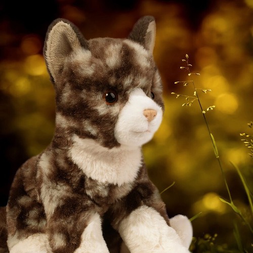 TRIXIE 10" CAT SMUDGE SOFT Douglas Cuddle Toy Plush Stuffed animal gray white - Picture 6 of 8