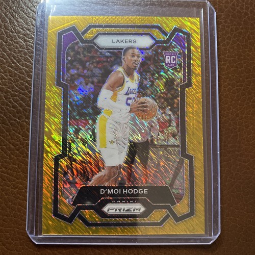 2023-24 Panini Prizm FOTL D'Moi Hodge Gold Shimmer /10 Rookie RC #298 L.A Lakers - Picture 2 of 3