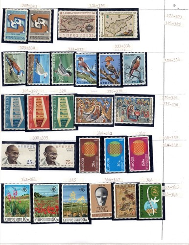 CYPRUS 1960–1969 COLLECTION OF 190 STAMPS & 16 SOUVENIR SHEETS - Picture 4 of 17