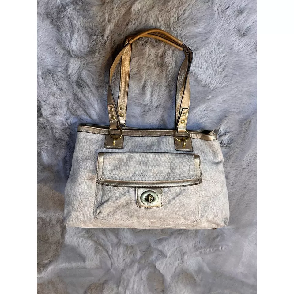 Bolso de mano Coach Penelope Signature puntadas de lino bolso F19231 Foto 2 de 4