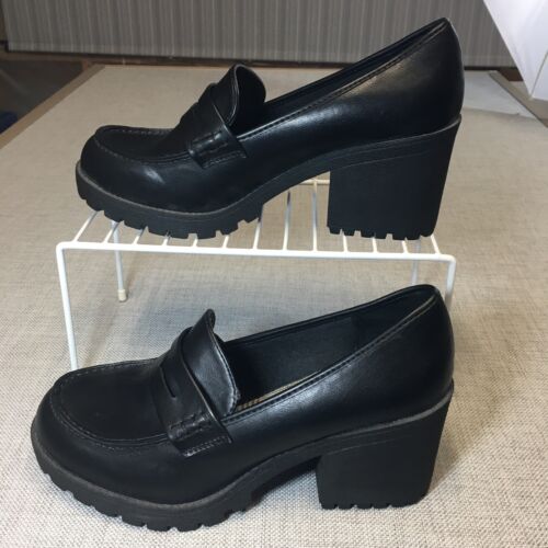Mocasines de plataforma gruesos SODA negros para mujer Y2K - talla 10, 1 pequeño defecto - Imagen 3 de 8