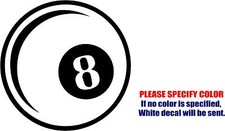 Vinyl Decal Sticker - 8 EIGHT BALL Car Truck Bumper Window Lucky JDM Fun 22"