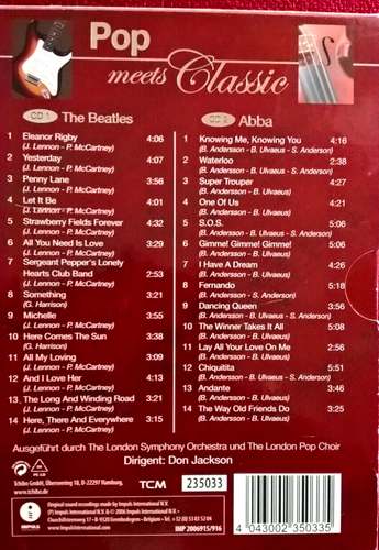 2 CD-Box "Pop meets Classic -The Beatles & Abba-",London Symphony Orchestra,2006 - Bild 2 von 2