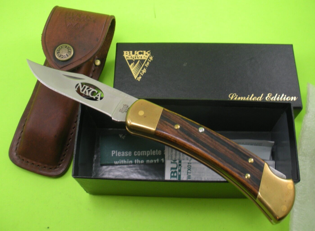 BUCK 110 NKCA LASER CUT OUT KNIFE NEVER USED IN BOX | eBay