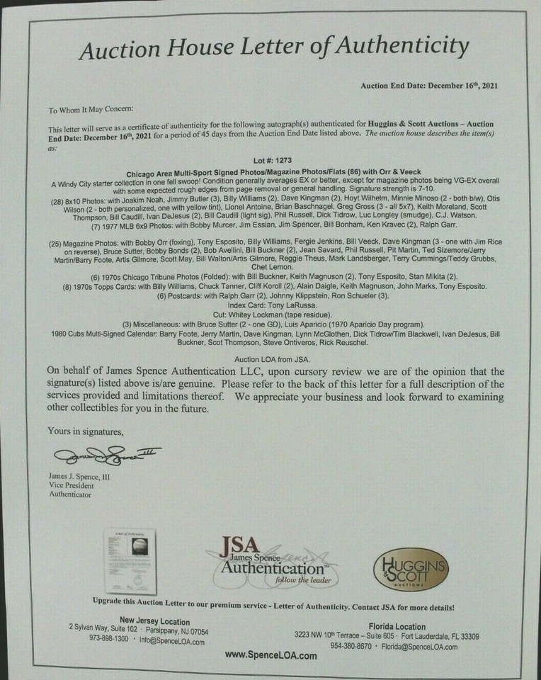 Bruce Sutter HOF Chicago Cubs Autographed Signed 1980 Ticket Pamphlet JSA - Image 4 of 4