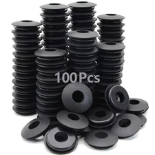 100 PCS Glad Hand Seals Rubber Truck Gladhand Seals Black Polyurethane Seal Wash
