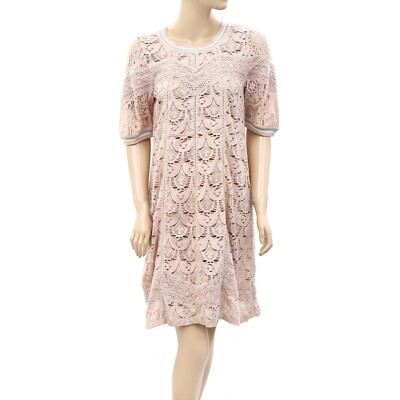 Odd Molly Anthropologie Floral Embroidered Mini Dress Crochet Lace S-1 261735