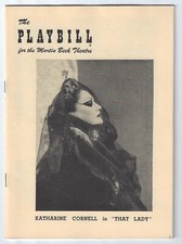 Original Playbill 1949 That Lady with Katharine Cornell at The Martin Beck Theat