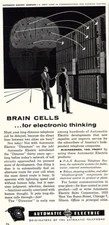 1955 Automatic Electric: Brain Cells Electronic Thinking Vintage Print Ad