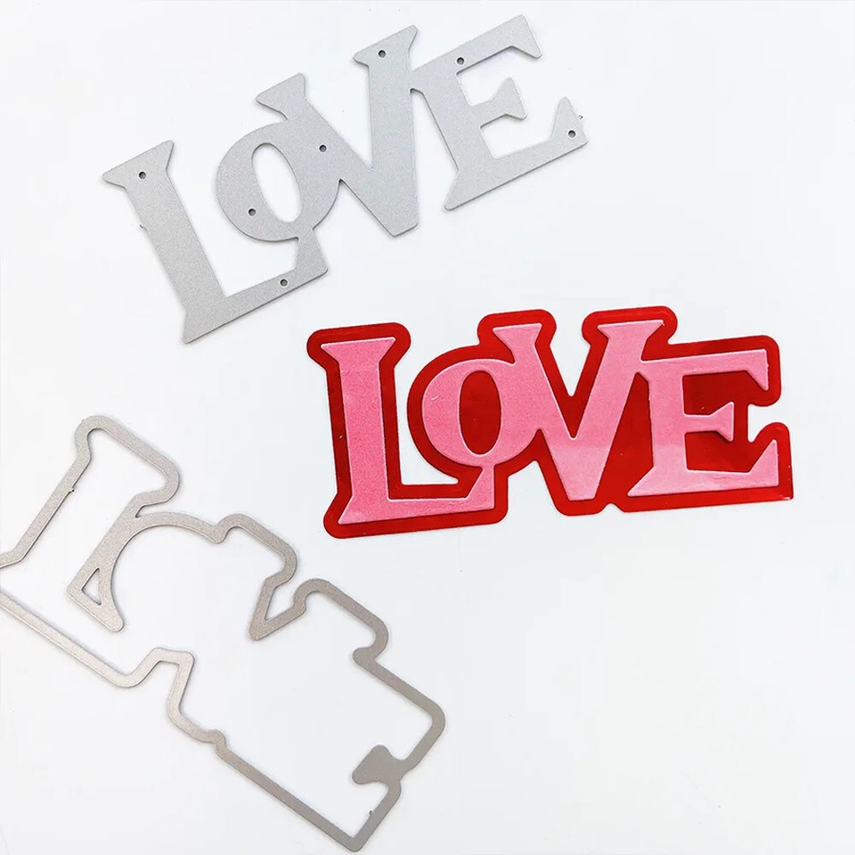 Metal Cutting Dies Layered Love Scrapbooking Embossing Paper Card