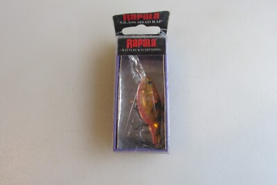 Box #3 Rapala Glass Shad Rap GSR-4 RARE Glass Gold Red Color New In Worn Box