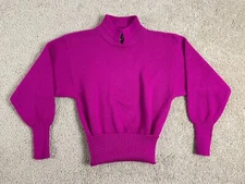 Vintage Tyrolia by Head Pullover Sweater Womens Size 28 Wool Mock Neck Purple