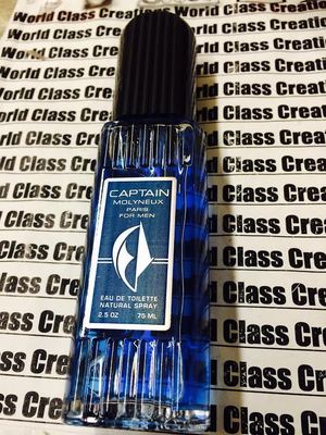 CAPTAIN BY MOLYNEUX FOR MEN - 2.5 OZ/75 ML EDT SPRAY - NO BOX WITH CAP - RARE