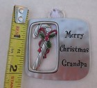 ATOP Merry Christmas Grandpa candy cane TIDINGS OF THE SEASON ORNAMENT ganz — photo 6