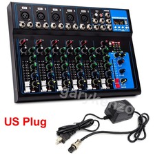 7-Channel Bluetooth Portable Audio Mixer USB DJ Sound Mixing Console Board