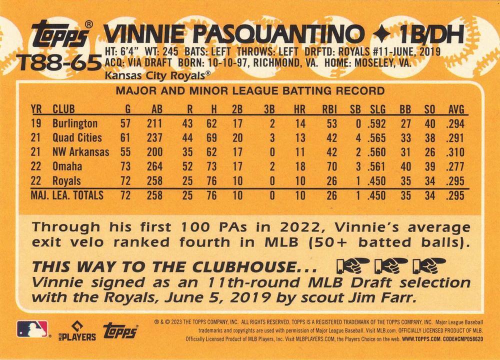 TOPPS 2023 SERIES 1 - 1988 TOPPS BASEBALL - #T88-1 to 100 **SELECT YOUR CARD** - Picture 131 of 201