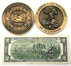 Big PUERTO RICO State Medal NATIONAL GUARD Challenge Coin GULF WAR Moneda Token — photo 6