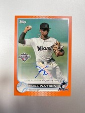 2022 TOPPS PRO DEBUT KAHLIL WATSON ORANGE ROOKIE RC AUTO 15/25 MARLINS PD-104