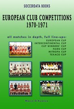 LIBRO CALCIO EUROPEAN CLUB COMPETITIONS 1970-71 RISULTATI STATISTICHE TABELLINI