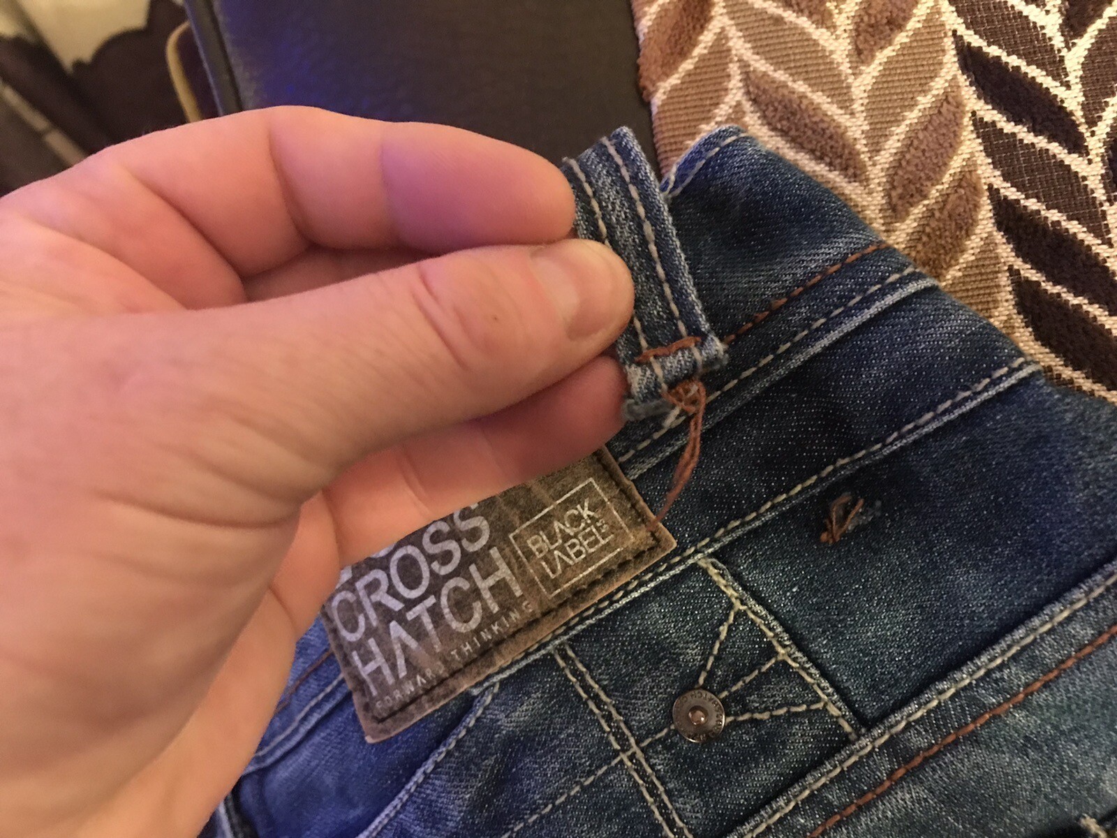 Mens Crosshatch Jeans Size W34 L32 Black Label Straight Blue Casual Jean New eBay