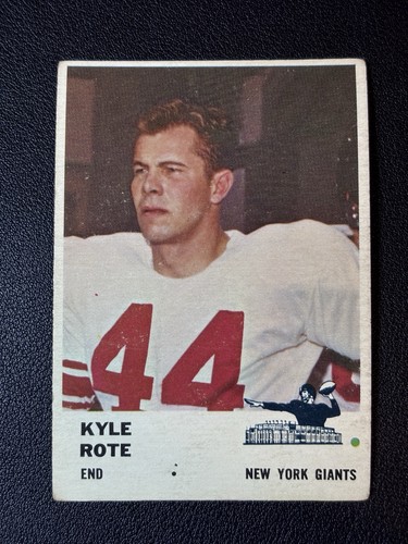 Kyle Rote #69 1961 Fleer card