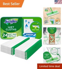 Sweeper Wet Mopping Cloths for Floor Cleaning - 24 Count