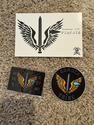Goruck Tribe Patch, Sticker and November 2024 Workout Card - PURPOSE