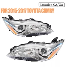 Pair Headlights Headlamp For 2015 2016 2017 Toyota Camry LE SE XLE XSE 15-17