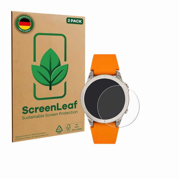 2X Screenleaf Displayschutzfolie FüR Watchmark Gps Watch Nachhaltig Verpackt-image
