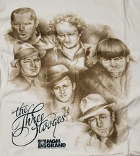 The Three Stooges 1993 XXL T Shirt ~ MGM Grand Las Vegas Exclusive ~ Rare & NWOT