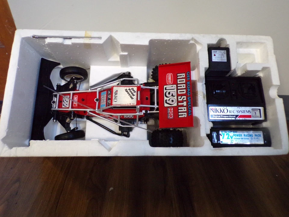 Vintage 80s Nikko Japan Radio Control 1/10 RoadStar Frame Buggy MIB F10 Bison - Image 3 of 4