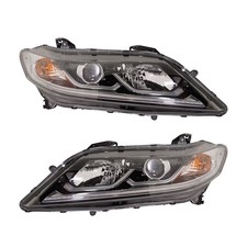 Left & Right Headlight For Honda Accord 2016-2017 Ex Ex-l Coupe Halogen Led Drl