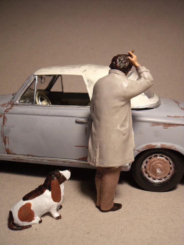 FIGURINES 1/18 COLUMBO VROOM PEINT POUR NOREV MINICHAMPS WELLY SOLIDO - Photo 3/4