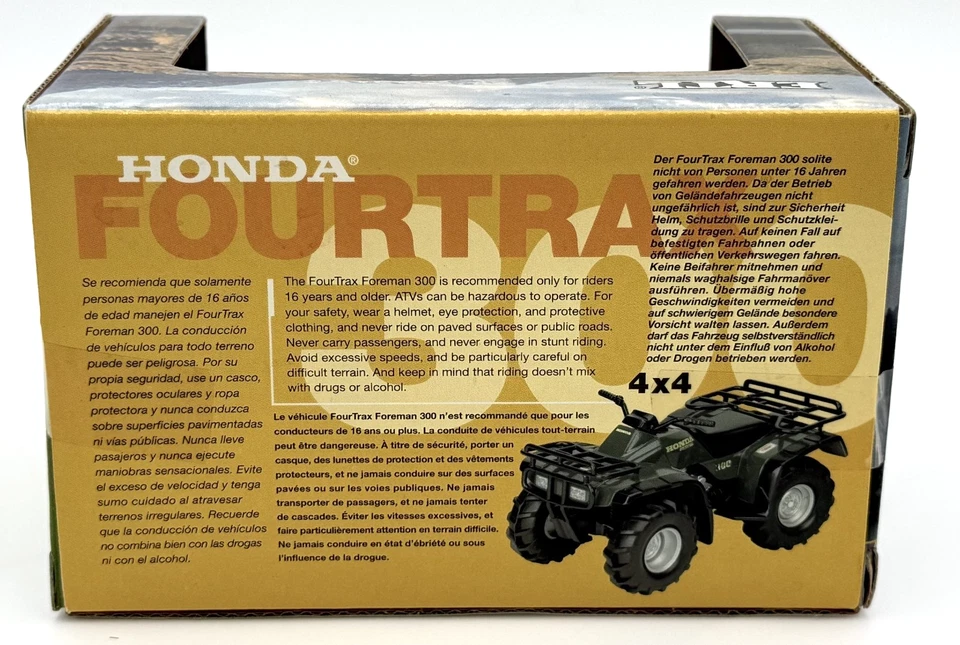 ERTL - Tan Honda Fourtrax 300 4x4 ATV - 1:16 Scale - Image 3 of 4