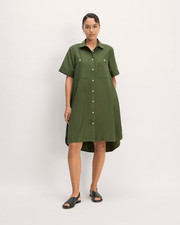 Everlane The Daytripper Cotton Dress Military Green size XXS