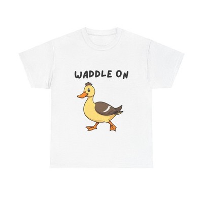 Funny Duck Shirt   Waddle On Cute Cartoon Duck Tee