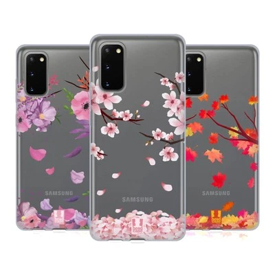 HEAD CASE DESIGNS BLOSSOMS AND LEAVES GEL CASE & WALLPAPER FOR SAMSUNG PHONES 1 - Image 1 of 4