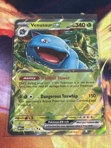 Pokemon Venusaur ex #003/165 English Scarlet & Violet 151 Double Rare